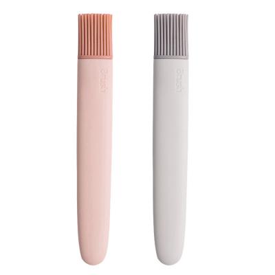 China Sustainable specialization in the production of kitchen cooking food oil brush silicone baking small oil brush for sale