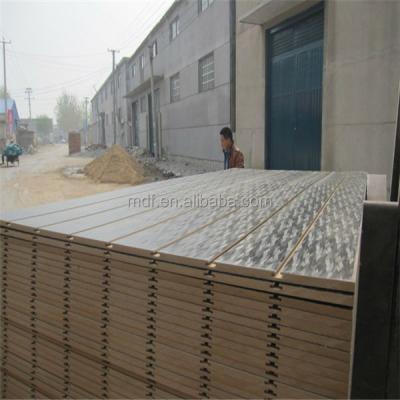 China Moisture Proof Melamine MDF Slatwall Board With Insert Aluminum Hardboard for sale