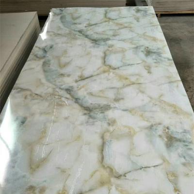 China JIDA PVC Wall Panel High Gloss Marble Color Waterproof PVC Marble Panel for sale