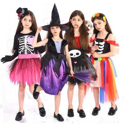 China - Beautiful fancy light up kids children witches dress up Halloween costume for girls for sale