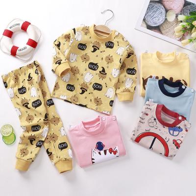 China Hot Selling Breathable Cotton Pajamas Kids High Quality Novelty Child 2-7yrs Pajamas Cartoon Pajamas Kids Sleepwear for sale