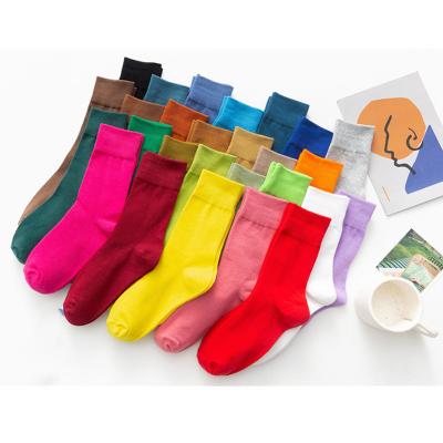 China 2021 Free Shipping QUICK DRY Most Popular Colorful Ladies Stacked Socks Cotton Slouch Socks For Women Slouch Socks for sale