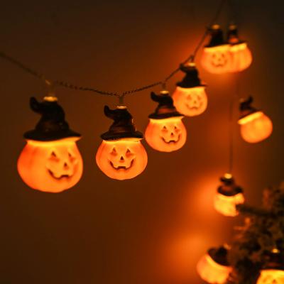 China New Halloween Desktop Party String Lights Pumpkin Decorative Party Lights Battery Operated Led With Remote Home Party Mantel Fireplace for sale