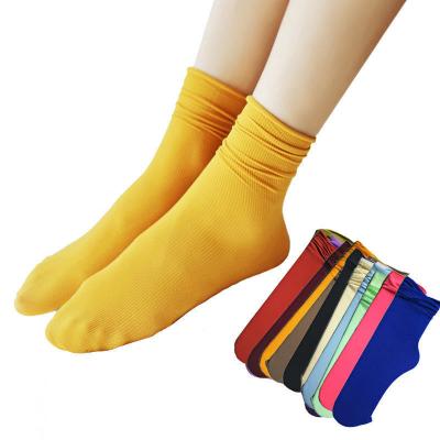 China Long QUICK DRY Slouch Socks For Girls Thick Crew Women Terry Sole Fluorescent Color Cotton Winter Women Slouch Socks for sale