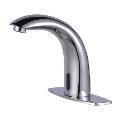 China Sense Faucets Bathroom Inductive Touchless Faucet Automatically Touch Hot and Cold Basin Faucet Brass Infrared Sensing Faucet for sale