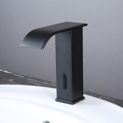 China Antique Sense Faucets Bathroom Mixer Basin Waterfall Feeling Waterfall Bathroom Sink Faucet Black for sale