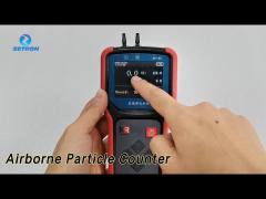 Cleanroom Airborne Particle Counter Handheld Digital For Differential Pressure