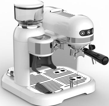 China 1500W het witte elektrische koffiezetapparaat van de espressomachine 318,5 mm Te koop