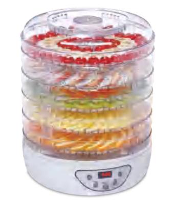 China Kitchen Round Shape 900W 5 Shelf Food Dehydrator Temperature Adjustable for sale