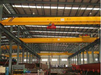 China Workshop 50 Ton Electromagnetic Overhead Bridge Crane High Performance for sale