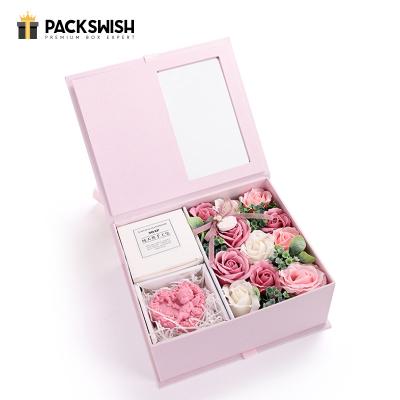 China Rose Flower Valentine's Day Gift Modern Luxury Organic Handmade Face Body Bath Soap Set Soap Bar Beauty Solid Beauty Wedding Party for sale