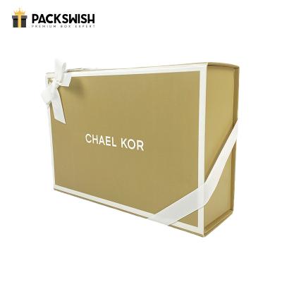 China Logo Closure Cardboard Foldable Apparel Recyclable Gift Boxes Large Foldable Packaging Boxes for sale