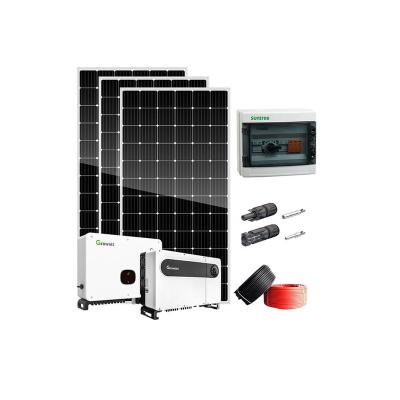 China Home Use 5kw Solar Power System Solar Power System Kit Solar System 5k Hybrid Grid for sale