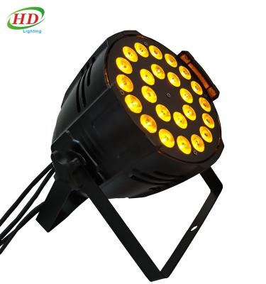 China Disco led light effect dj par led rgbwa 24x18w 6in1 uv led par light for sale