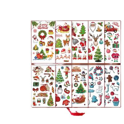 China DONGYEA New Temporary Children's Cartoon Christmas Tattoo Stickers Waterproof Sweat Disposable Holiday Party Stickers Customization for sale