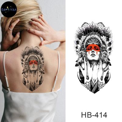 China Manufacturers New Temporary Black Animal Skull Half Arm Tattoo Stickers Waterproof Men And Women Tattoo Stickers Stain DONGYEA for sale