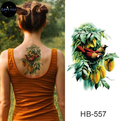 China DONGYEA flower arm tattoo stickers men and women temporary waterproof sexy half arm thigh chest tattoo stickers simulation tattoo color for sale