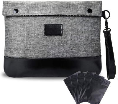 China Accept New Customized Factory OEM/ODM 11 x 8 Inch Smell Proof Bag Pouch Storage Case With Combination Lock (Grey) for sale