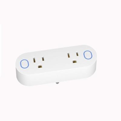 China APP Remote Control Smart Plug 2 In 1 Wifi Power Outlet With Dual Outlet for sale