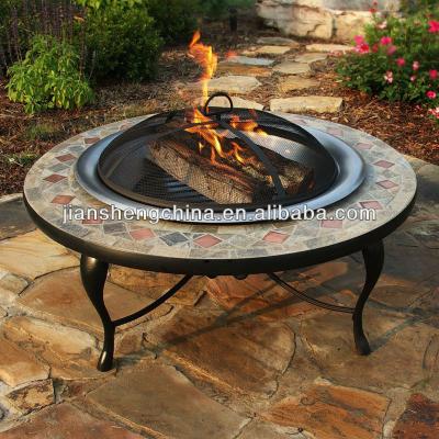 China Fire Stocked Mosaic Tile Pit Table for sale