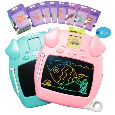 China 8.5 Note Pod Self Adhesive Drawing Board Kids Memo Pad With Early Education Card With Screen LCD Writing Tablet Early Education Cards for sale