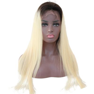 China Silky Straight Wave Cuticle Aligned Wigs Vendors Hd Human Hair 613 Full Lace Wig for sale