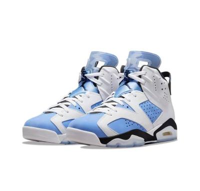 China Cushioning Newest AJ University 6s Retro'LIGHT NING 6s Men's and Women's Basketball Shoes Blue Sports Football Shoes for sale