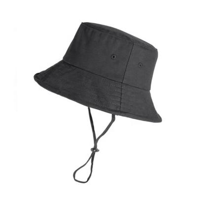 China Wholesale High Quality Black Image Cotton Plain Custom Fisherman Bucket Hats for sale