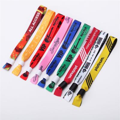 China Promotional Gifts/Annual Color Annual Custom Logo Disposable Activity Wristband Hand Strap Polyester Wristband for sale