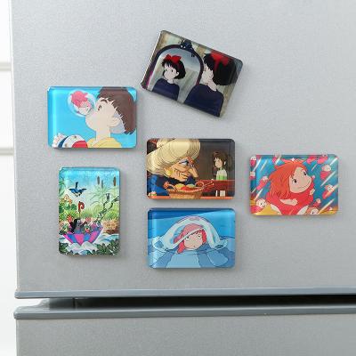 China Shape Anime 3d Colorful Waterproof Acrylic Magnet Customized Fridge Door Cover Magnetic Sticker for sale