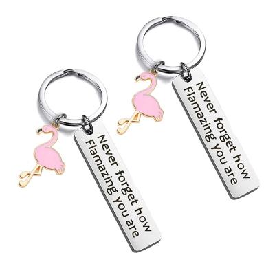 China Fashion Europe Hot Selling Inspirational Gift Never Forget How Creative Custom Metal Flamazing Key Chain Ring for sale