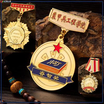 China Custom OEM/ODM 2d/flat single double side do 3d commemorative service medals honor custom emblems and badges for sale