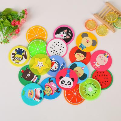 China Diy Custom Silicone Cartoon Viable Place Pads Cushion Drink Mat Tea Cup Holder Non-Slip Coaster for sale