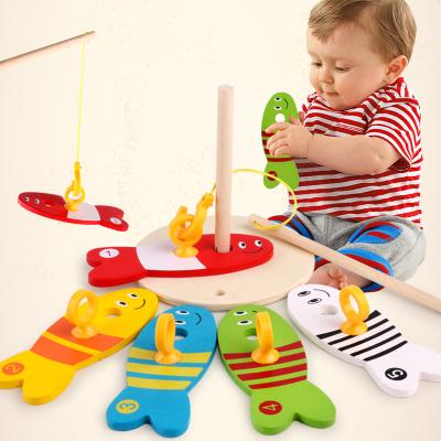 China Wholesale Digital Educational Place Fishing Funny Baby Games Interactive Wooden Early Educational Toys for sale