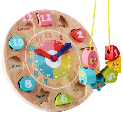 Китай Wooden Animal Clock Wooden Montessori Beaded Digital Toy Early Educational Toys Wooden продается