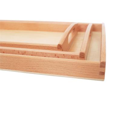 China Practical Materials Wooden Montessori Educational Wooden Sensory Tray Set of Montessori Life for sale