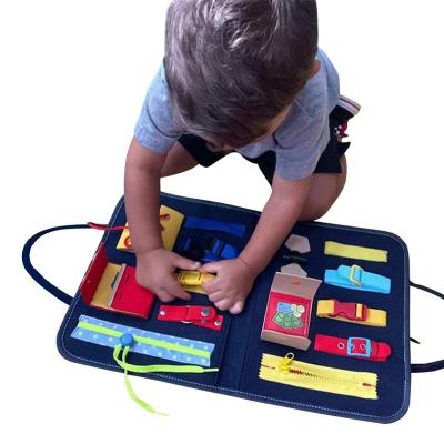 Китай Wooden Baby Busy Board Loop Training Essential Educational Sensory Board For Kids продается