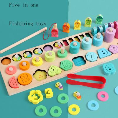 Китай Math Educational Busy Count Montessori Wooden Kindergarten Toys Board Geometric/Wooden Fishing Toy продается