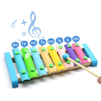 China Macaron 8 Keys Wooden Xylophone Wooden Instrument Toy Wooden Instrument Toy Educational Set for Kid zu verkaufen