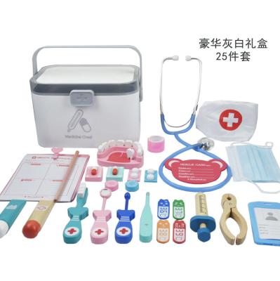 中国 Pretend Play Toy Set New Products Gift Box Kids Pretend Doctor Box Wooden Educational Toy Set Toy Baby Role Play Medical for Kid 販売のため