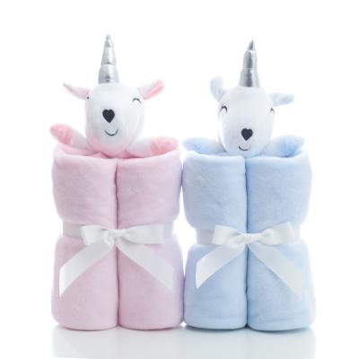 China Unicorn Newborn Blanket Comfy Blanket Flannel Blanket Baby Plush Soft Cartoon Animal Child Blanket for sale