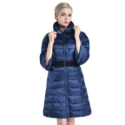 China Whimsical Swap Shiny Women Down Jacket Padded Five Point Sleeve Slim Padded Jacket Middle Ages And Older Padded for sale