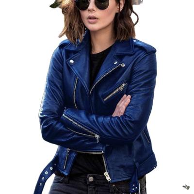 China European city motorcycle 2022 fashion new spring and American leather jackets and autumn couples leather jackets women's short thin leather for sale