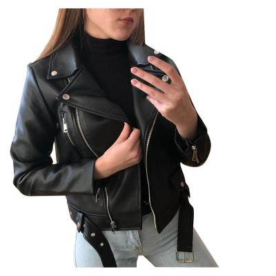 China Fitted Type Jacket Women's PU Long Sleeve Outer Jacket Women's Leather Short Fashion 2022 New for sale