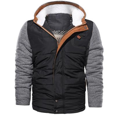 China Splicing 2022 European and American size quilting men's padded jacket plus size jacket for sale