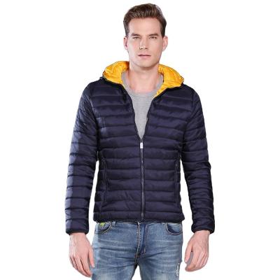 China 2022 fashion city the new Korean version of the foreign trade casual light padded men's short warm hooded jacket for sale