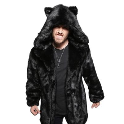 China Leisure Factory Outlet Mens Faux Fur Coats Luxury Mens Fur Coats Mens Winter Coats for sale