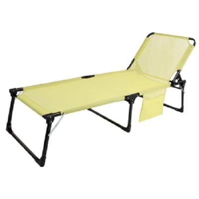 China Modern Patio Aluminum Folding Sun Lounger With Storage Bag Camping Sofa for sale