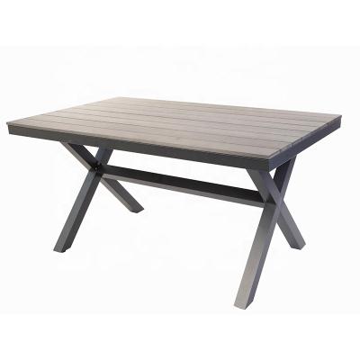 China SANSIBAR X GARDEN TABLE RECTANGULAR ALUMINUM LEGS stable WITH PLASTIC WOOD for sale