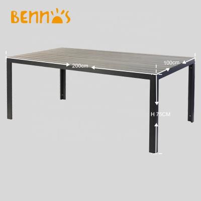 China Outdoor Table Hot Sale Luxury Modern Plastic Wooden Dining Table for sale